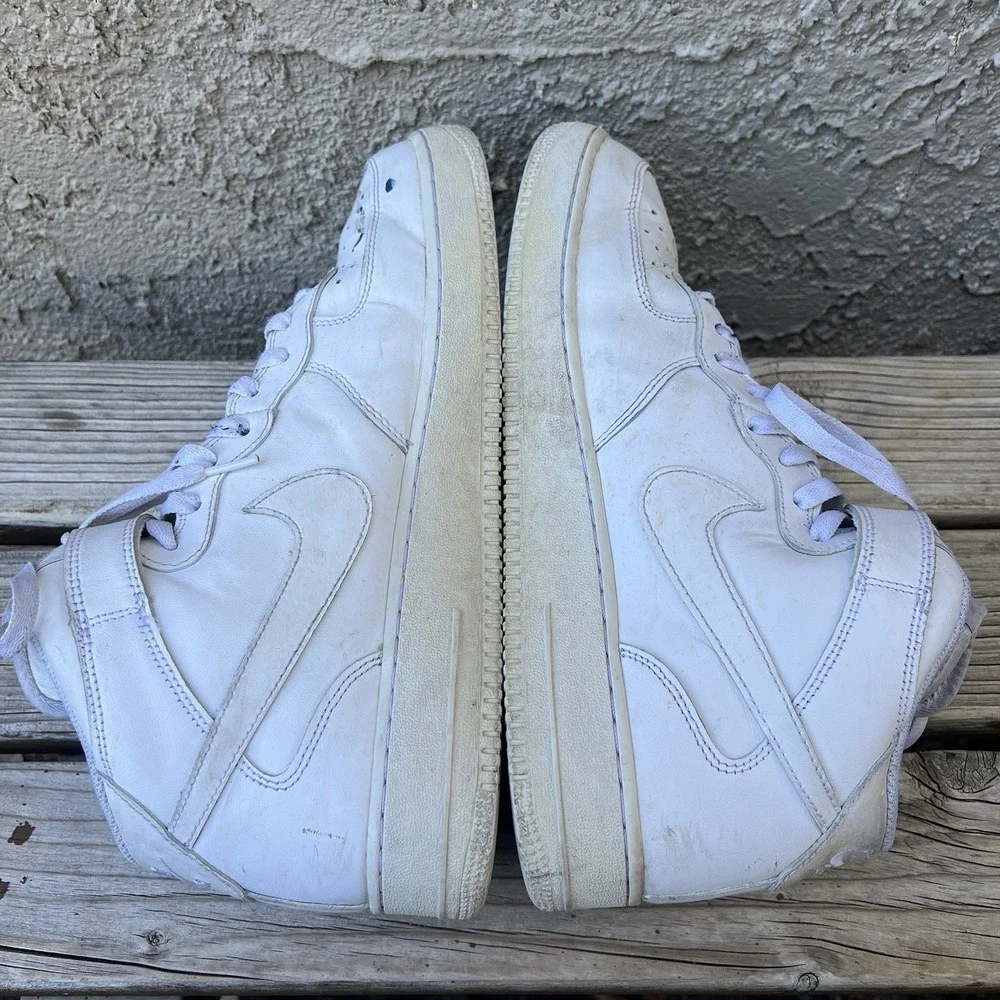 Nike Shoes Men Size 13 Air‎ Force 1 Mid  White Sneakers Hi